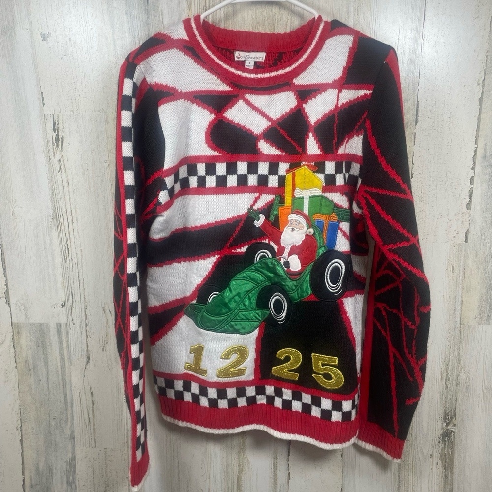 Jolly Sweaters Ugly Christmas Sweater‎ Size S Holiday Party Tacky Santa Quirky